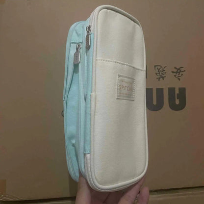 High Capacity Pencil Bag Solid Color Pen Holder School Supplies Durable Big Stationery Case Eraser Organizer for Boys Girls Gift