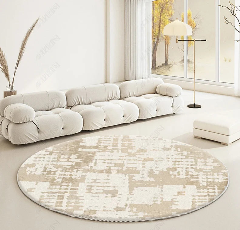 Modern Abstraction Carpets for Living Room Nordic Bedroom Decor Round Carpet Large Area Chair Floor Mat Home Study Non-slip Rug