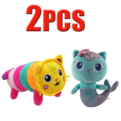 ##Hot in Gabby Dollhouse Plush Toy Mercat Cartoon Stuffed Animals Smiling Cat Car Cat Hug Gaby Girl Dolls Kids Birthday Gifts