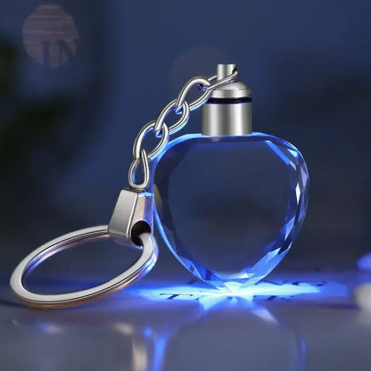 K9 Crystal Keyring with LED Light inside Crystal Blank Key Ring Commemorative Pendant Souvenir for Luminous Interior Accessories