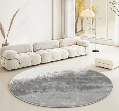 Modern Abstraction Carpets for Living Room Nordic Bedroom Decor Round Carpet Large Area Chair Floor Mat Home Study Non-slip Rug