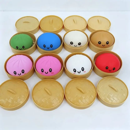 Multi Slow-Rising Squishy, Random Includes: Cheese Squeeze Toys, Steamed Buns And Dumplings,Long Butter Bread,Bear Squishy Toys.