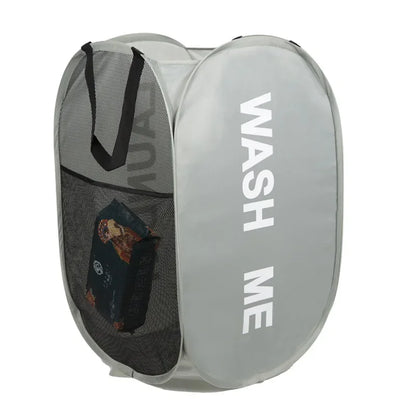 Pop-Up Mesh Laundry Hamper — Collapsible & Portable