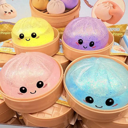 ^Oversized Rainbow Dumpling Squishies Soft Slow Rebound Sensory Squeeze Toy Relief Anxiety Fidget Stress Ball For ADHD Autism