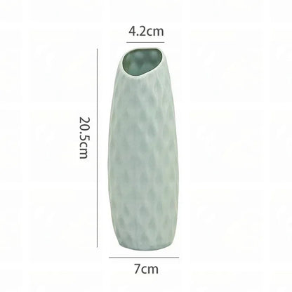Modern Flower Vase Plastic Vases for Flowers White Pink Plastic Vase Flower Pot Basket Nordic Home Living Room Decoration