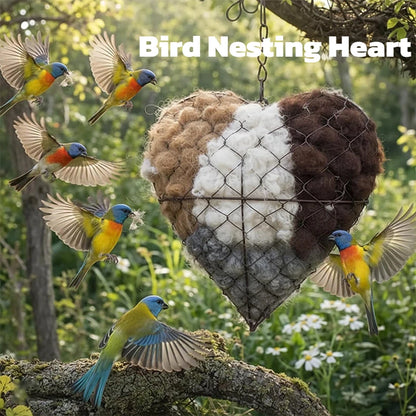 Handmade Heart Bird Nest — Outdoor Garden Decor