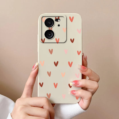 For Xiaomi 13T Pro Case Love Heart Soft Liquid Silicone Camera Protection Back Cover For Xiaomi13T 13TPro Anti Drop Phone Cases