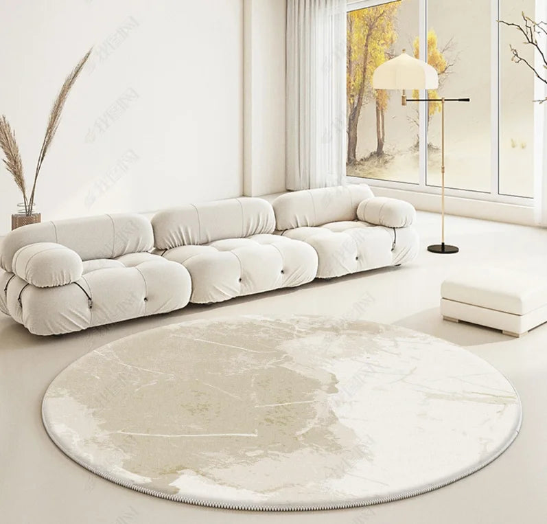 Modern Abstraction Carpets for Living Room Nordic Bedroom Decor Round Carpet Large Area Chair Floor Mat Home Study Non-slip Rug
