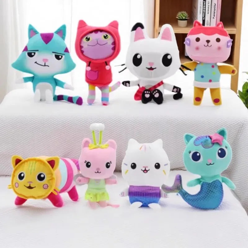 9 new Stlyes Gabby Dollhouse Plush Toy Mercat Cartoon Stuffed Animals Mermaid Cat Plushie Doll Kids Birthday Christams Gifts