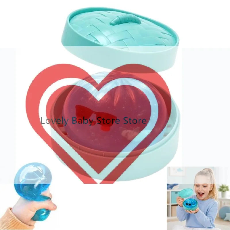 【BS】Glitter Shark Dumplings Toy Soft Slow Resilience Steamed Stuffed Bun Pinch Le Fidget With Steamer