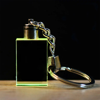 K9 Crystal Keyring with LED Light inside Crystal Blank Key Ring Commemorative Pendant Souvenir for Luminous Interior Accessories