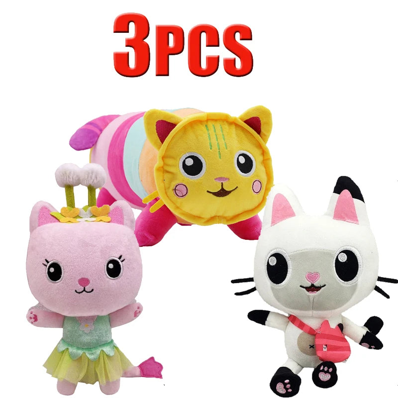 ##Hot in Gabby Dollhouse Plush Toy Mercat Cartoon Stuffed Animals Smiling Cat Car Cat Hug Gaby Girl Dolls Kids Birthday Gifts