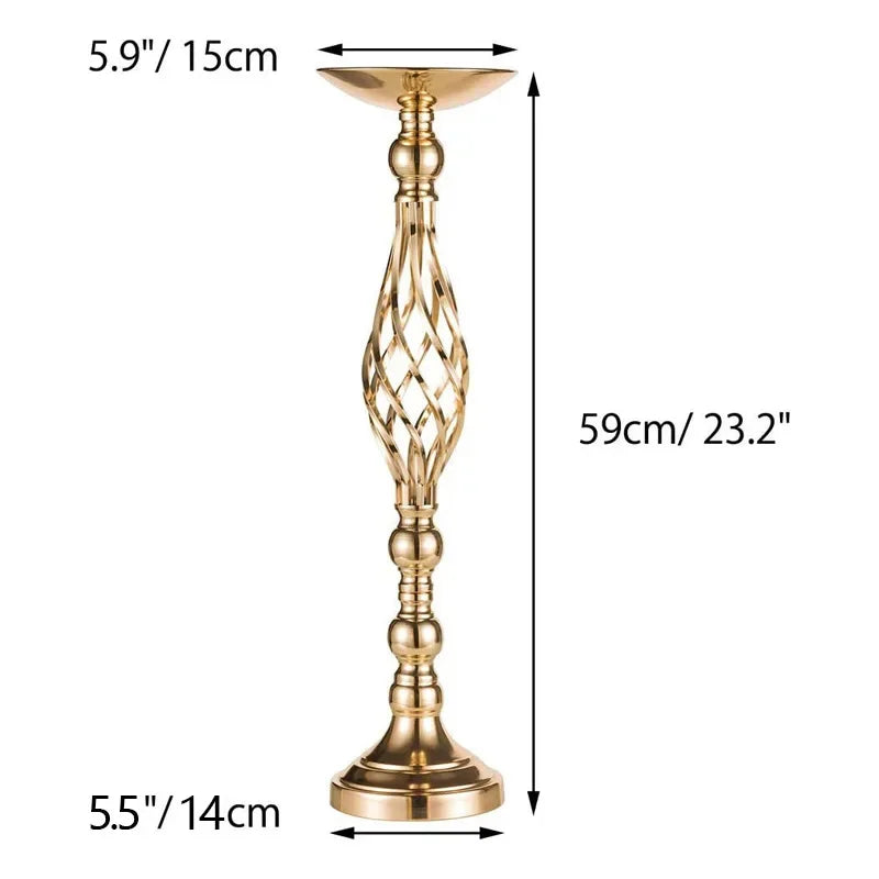 Home Table Candle Holder Arrangement Gold Iron Vase Twisted Path Candle Holder Wedding Flower Wedding Props Home Furnishings