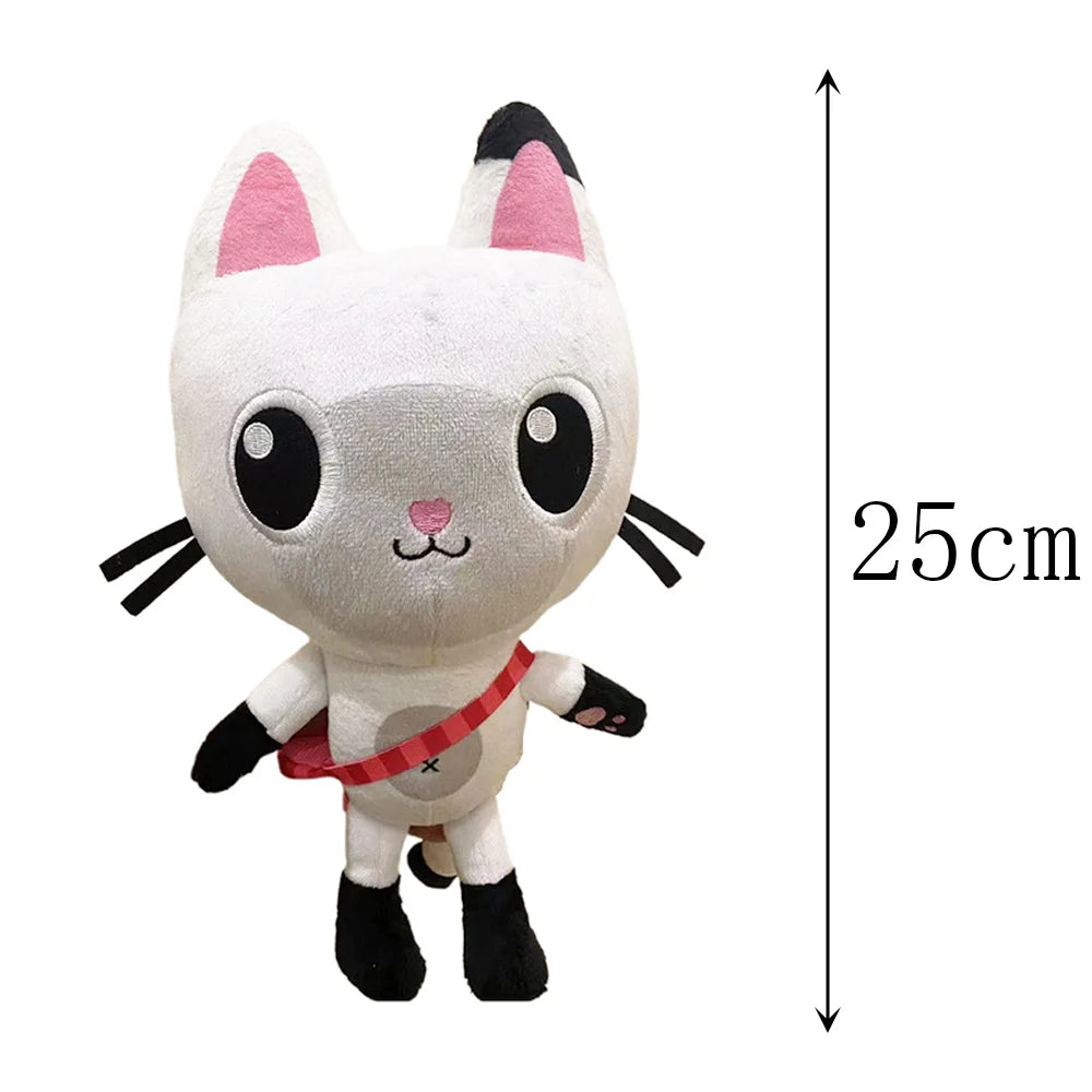 ##8-Piece Gabby Doll House Plush Toy Set 25cm Mermaid Cat Stuffed Animal Cartoon Doll Children's Christmas Gift