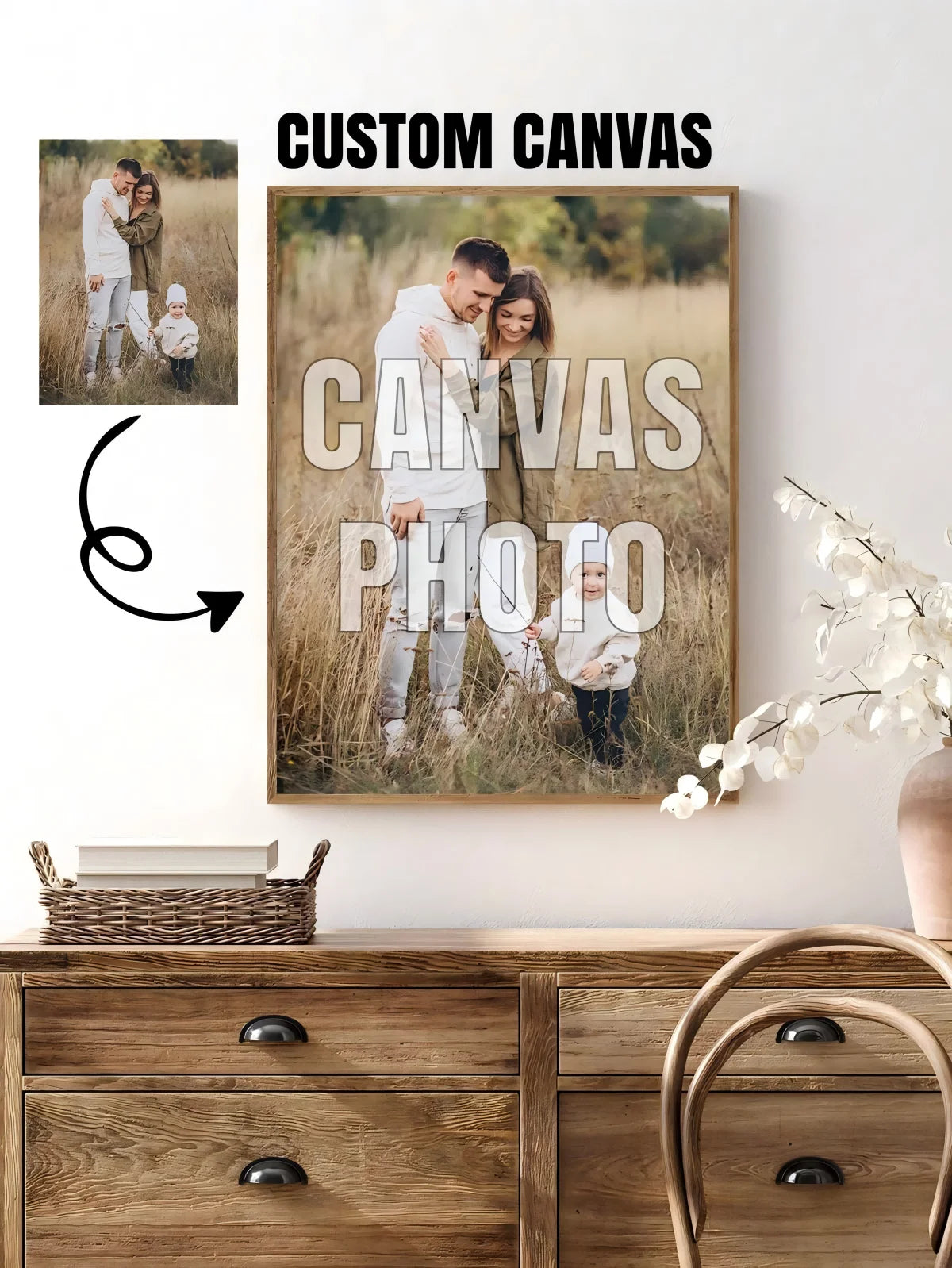 Customizable Canvas Poster With Frame, Customize Your Photo, Perfect Gift For Friends And Family, Wall Art, Home Decor