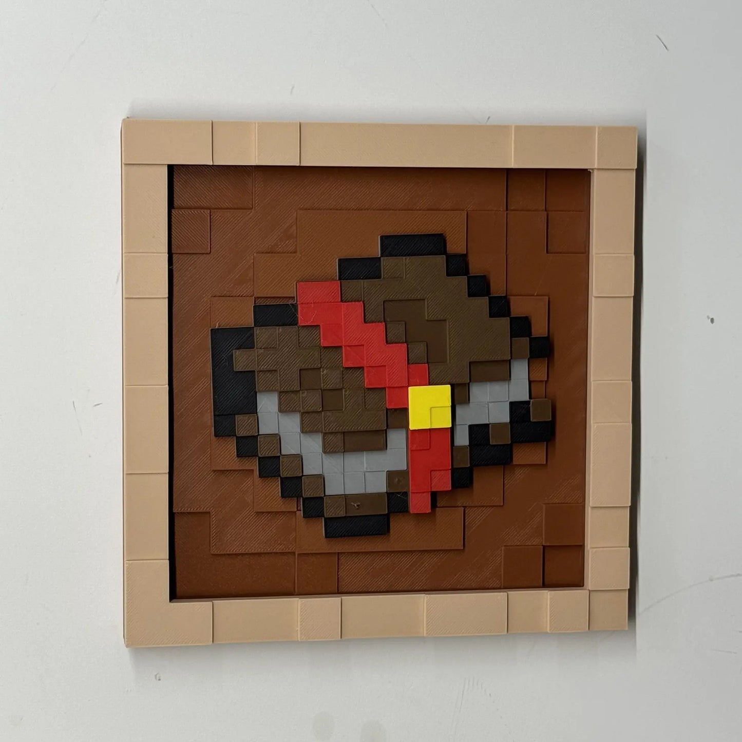 3D Printing 17.5cm Pixel Item Display Frame Magnetic Wall Decor Retro Game Style Collectible Desk Ornament Gift