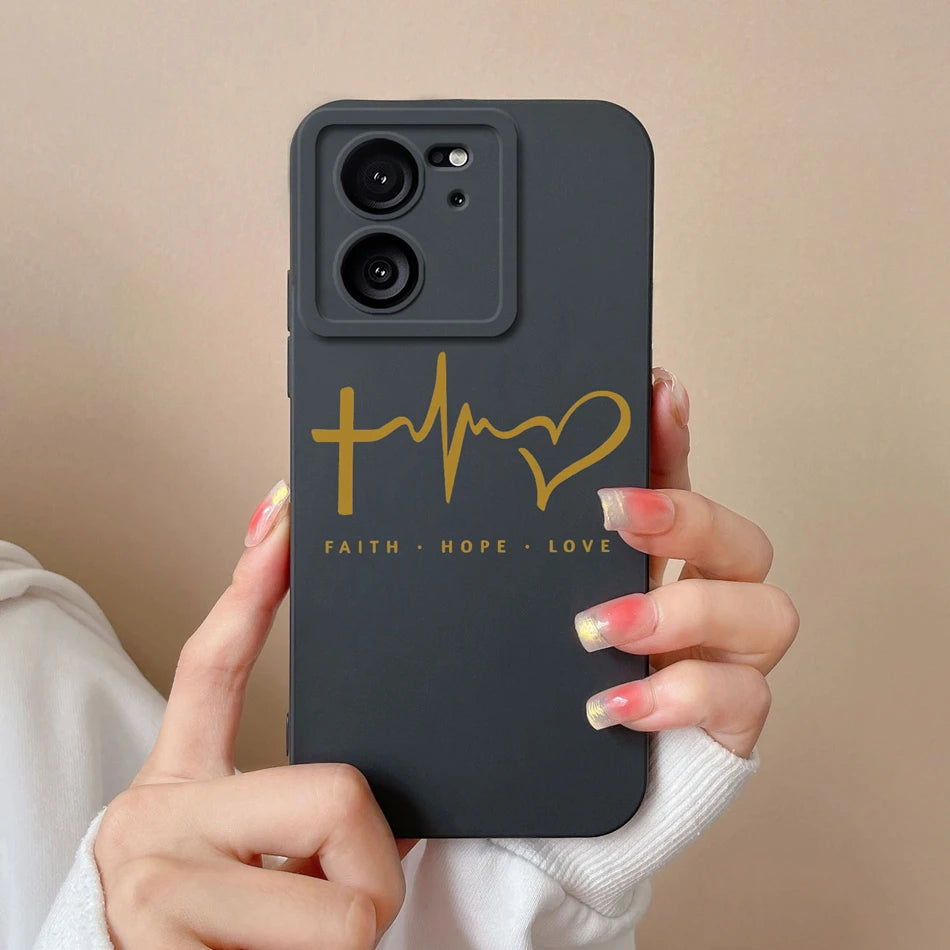 For Xiaomi 13T Pro Case Love Heart Soft Liquid Silicone Camera Protection Back Cover For Xiaomi13T 13TPro Anti Drop Phone Cases