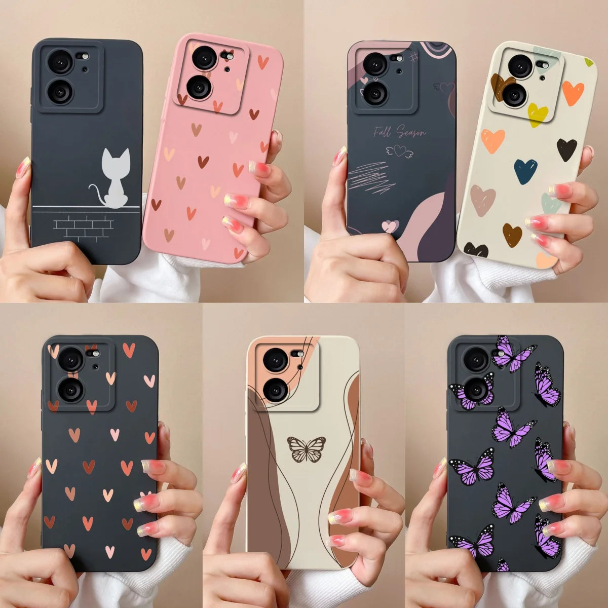 For Xiaomi 13T Pro Case Love Heart Soft Liquid Silicone Camera Protection Back Cover For Xiaomi13T 13TPro Anti Drop Phone Cases