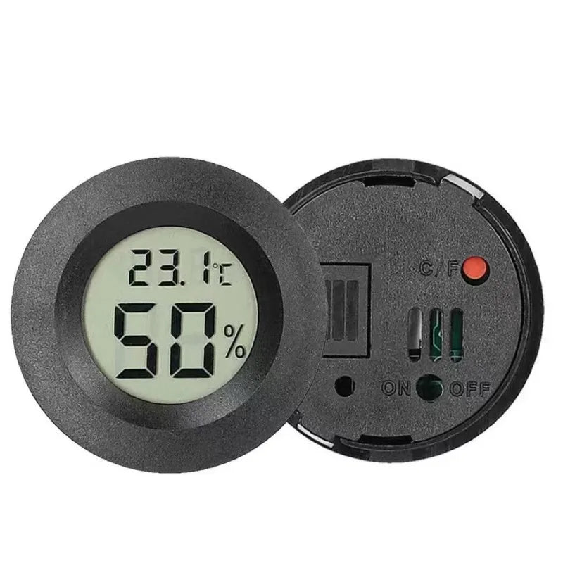 1/6PCS Mini Hygrometer Thermometer Fahrenheit or Celsius Meter Digital LCD Monitor Indoor Room Round Humidity Temperature Gauge