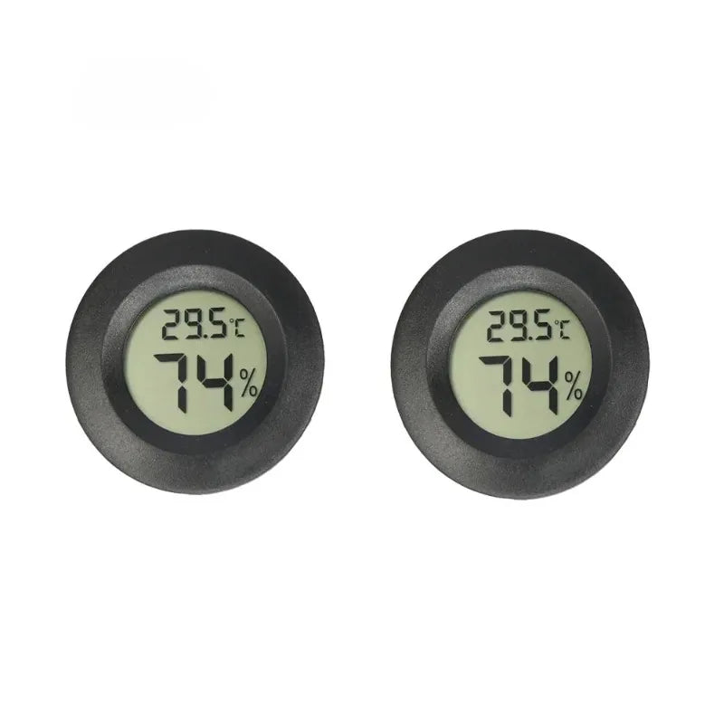 1/6PCS Mini Hygrometer Thermometer Fahrenheit or Celsius Meter Digital LCD Monitor Indoor Room Round Humidity Temperature Gauge