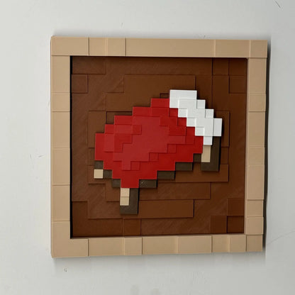 3D Printing 17.5cm Pixel Item Display Frame Magnetic Wall Decor Retro Game Style Collectible Desk Ornament Gift