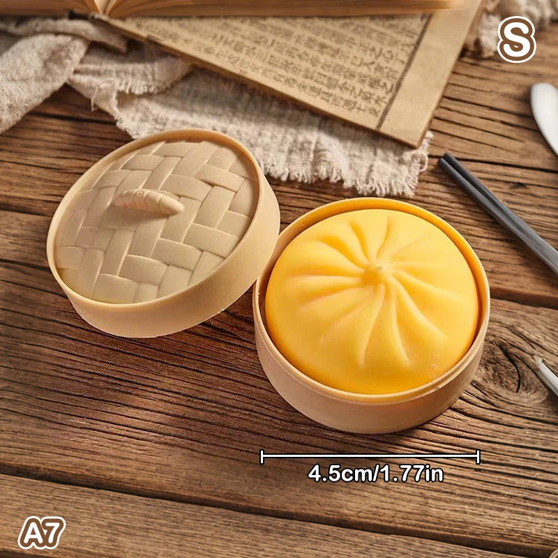 Giant Dumpling Soft Toys Anxiety Relief Fidget Simulation Food Steamed Stuffed Bun Squeeze Decompression Stress Toy