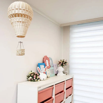 Rattan Hot Air Balloon — Handwoven Wall Decor