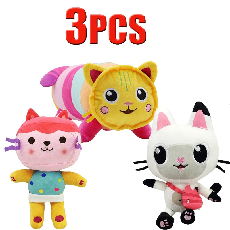 ##Hot in Gabby Dollhouse Plush Toy Mercat Cartoon Stuffed Animals Smiling Cat Car Cat Hug Gaby Girl Dolls Kids Birthday Gifts