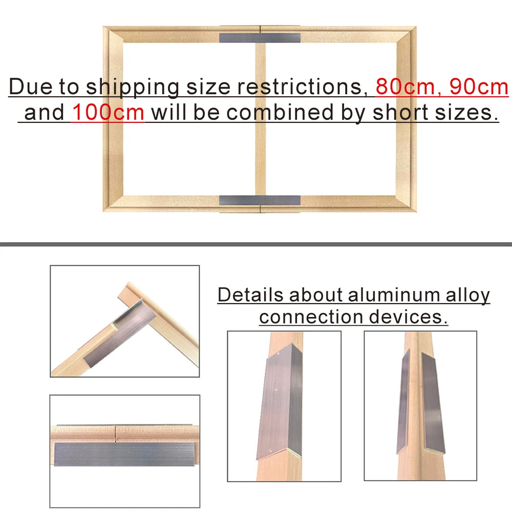 40x60 50x70 60x90 60x120 DIY Wood Frame Kit for Canvas Oil Painting Frame Bars Wood Frame for Diamond Painting Wall Art Frame