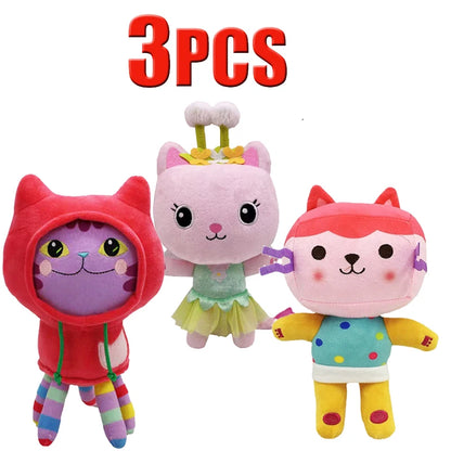 ##Hot in Gabby Dollhouse Plush Toy Mercat Cartoon Stuffed Animals Smiling Cat Car Cat Hug Gaby Girl Dolls Kids Birthday Gifts