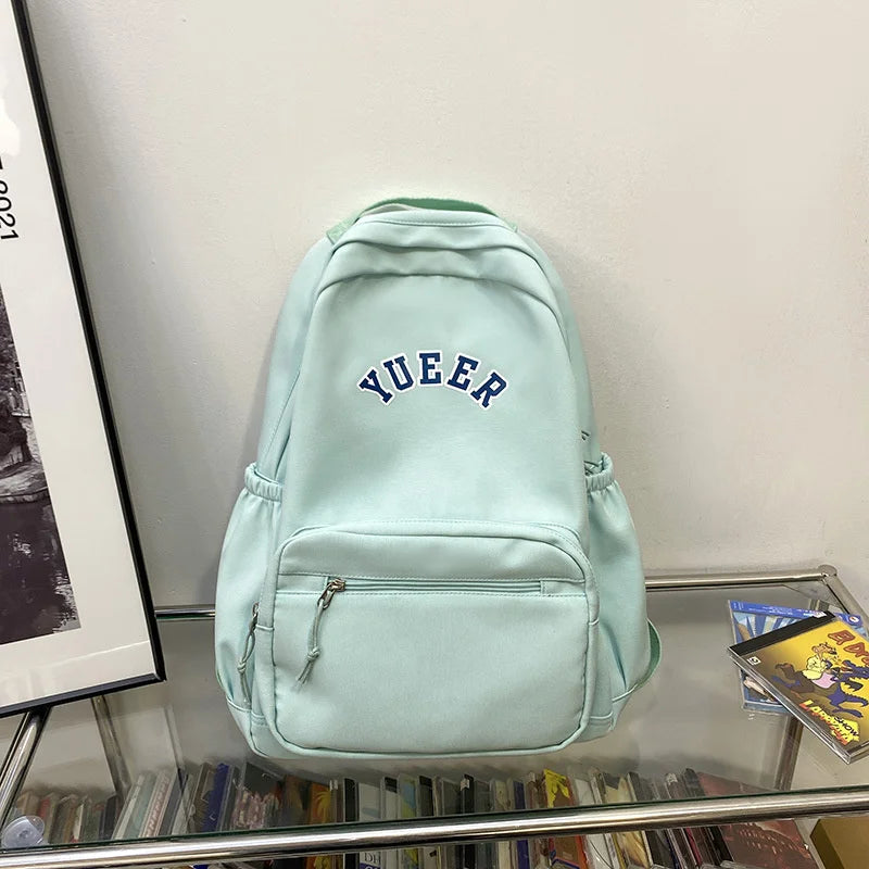 TRAVEASY Women Schoolbag Bookbags Solid Color Female Backpack Casual Woman Travel Bag High Quality Schoolbag for University Lady