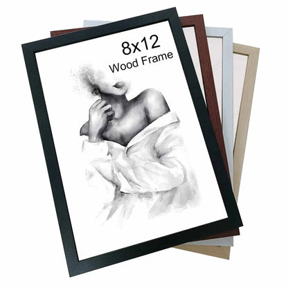 A4 Wood Photo Frame 1/2/3PCS 8x12inch Black White Brown Certificates Frame Picture Frame Log Color Home Decor Poster Frame