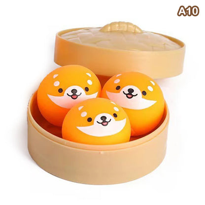 Giant Dumpling Soft Toys Anxiety Relief Fidget Simulation Food Steamed Stuffed Bun Squeeze Decompression Stress Toy