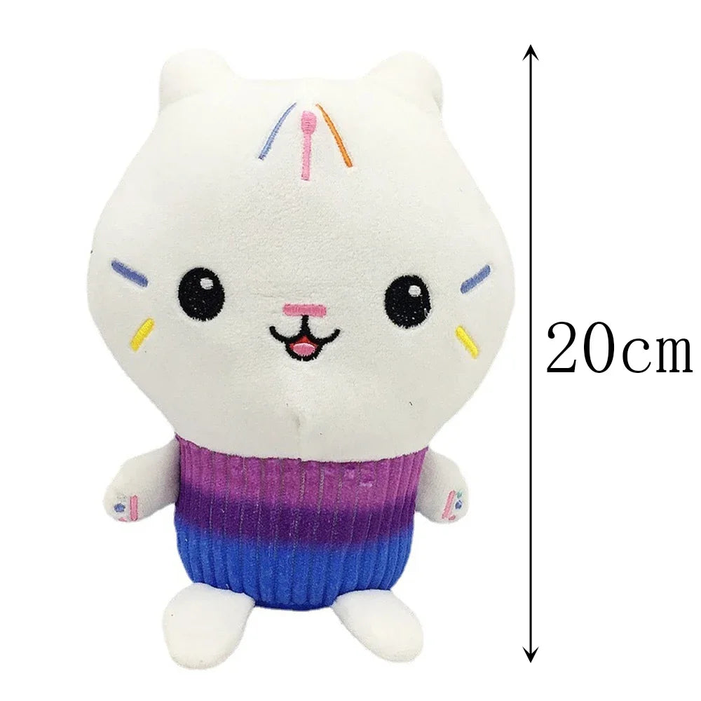 HOT Gabby Dollhouse Plush Toy Mercat Cartoon Stuffed Animals Smiling Cat Racing Car Cat Hug Gaby Girl Dolls Kids Birthday Gifts-