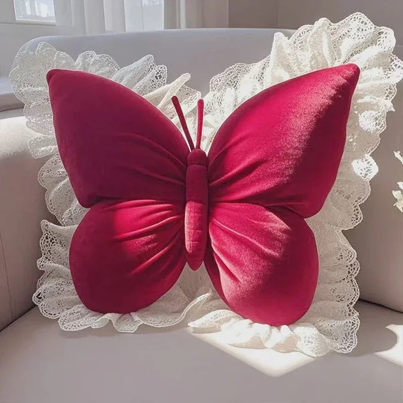 Butterfly Shape Office Pillow Cushion Throw Pillow Pink Decorative Living Room Bow Bedroom Car Sofa Cushion Home Decoration