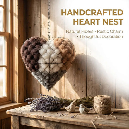 Handmade Heart Bird Nest — Outdoor Garden Decor