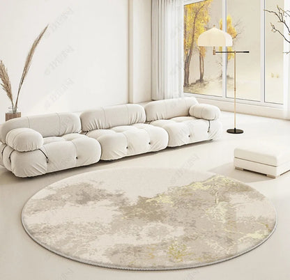 Modern Abstraction Carpets for Living Room Nordic Bedroom Decor Round Carpet Large Area Chair Floor Mat Home Study Non-slip Rug