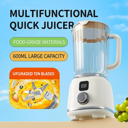Portable Cordless Blender With 3000mAh Battery, 600ml Juicer Cup, Type-C Charging, Self-Cleaning Smoothie Maker For Travel