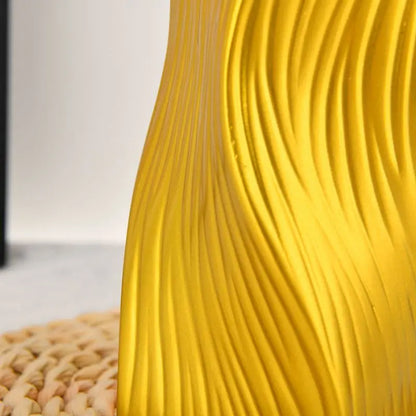 Vases - Large resin wave vases for bouquets - modern flower vases living room décor aesthetics - bohemian bedroom déc