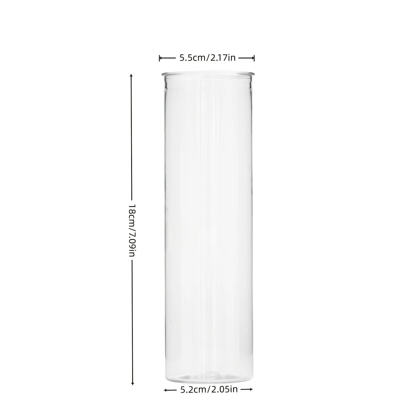 15/20 plastic cylindrical vases, high transparency vase set, suitable for simple desktop flower arrangement decoration