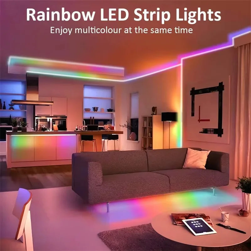5V USB RGBIC Neon LED Strip,1/2/3/4/5M IP65 RGBIC Neon lamp tape with Bluetooth App and Remote For DIY Neon Deocoration Lighting