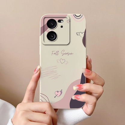 For Xiaomi 13T Pro Case Love Heart Soft Liquid Silicone Camera Protection Back Cover For Xiaomi13T 13TPro Anti Drop Phone Cases
