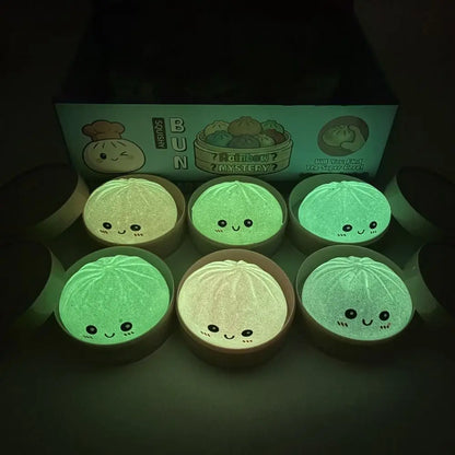 Boys Girls Luminous Dumpling Squishy Slow Rebound Noctilucent Squishy Dumpling Cute Soft Glitter Sensory Fidget Ball Adults