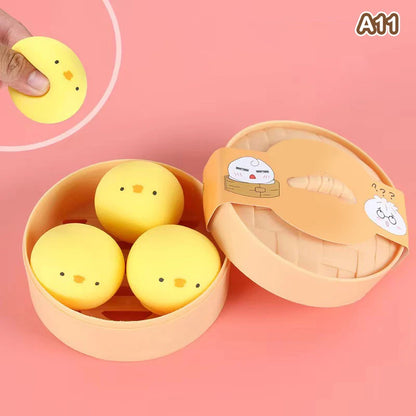 Giant Dumpling Soft Toys Anxiety Relief Fidget Simulation Food Steamed Stuffed Bun Squeeze Decompression Stress Toy