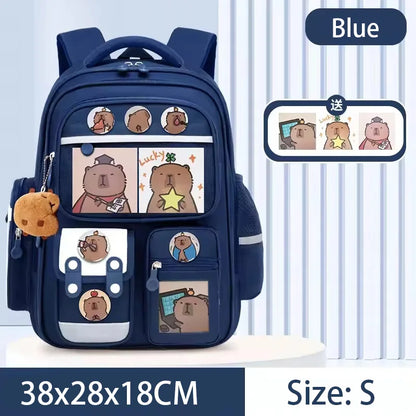 Capibara Student Schoolbag, Large-capacity Children Backpack.Girl Boy Kids Back To School Book Bags