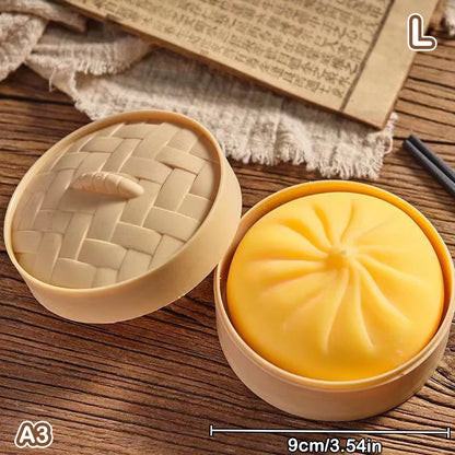 Giant Dumpling Soft Toys Anxiety Relief Fidget Simulation Food Steamed Stuffed Bun Squeeze Decompression Stress Toy