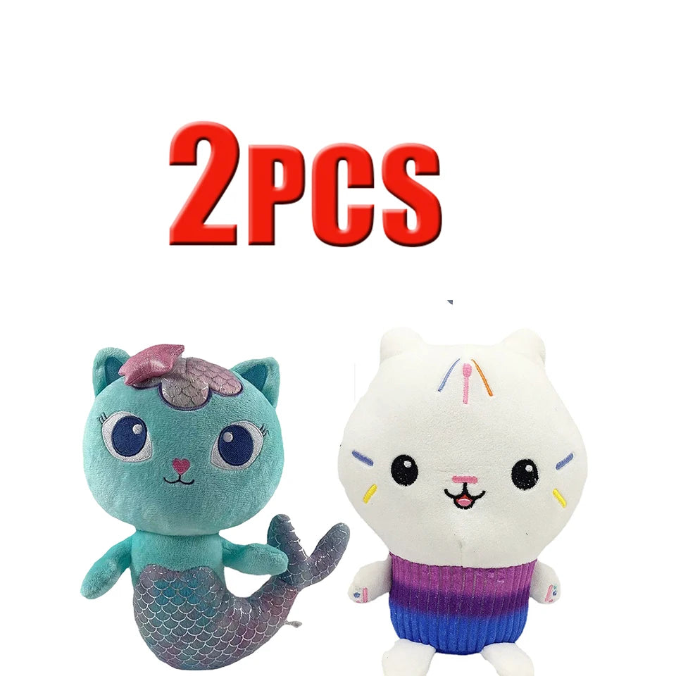 ##Hot in Gabby Dollhouse Plush Toy Mercat Cartoon Stuffed Animals Smiling Cat Car Cat Hug Gaby Girl Dolls Kids Birthday Gifts