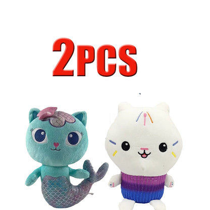 ##Hot in Gabby Dollhouse Plush Toy Mercat Cartoon Stuffed Animals Smiling Cat Car Cat Hug Gaby Girl Dolls Kids Birthday Gifts