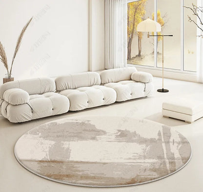 Modern Abstraction Carpets for Living Room Nordic Bedroom Decor Round Carpet Large Area Chair Floor Mat Home Study Non-slip Rug