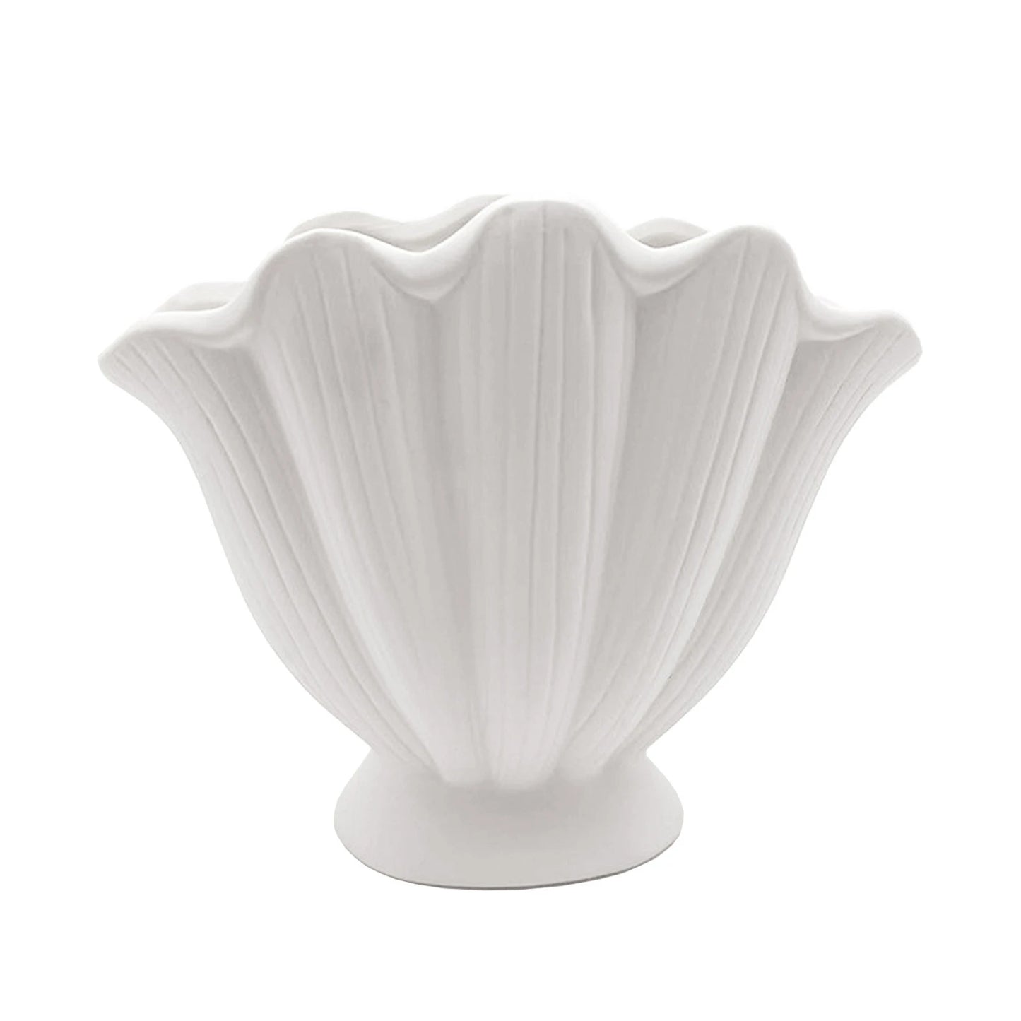 Shell Ceramic Vase Dried Flowers Handmade Vases for Home Decoration